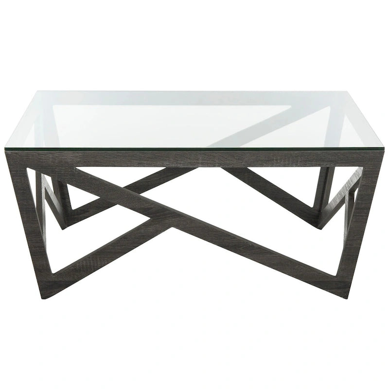 Tavolino da Caffè Mid-Century con Piano in Vetro 34L x 34P x 15A