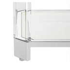Tavolino da caffè in vetro trasparente 58L x 26P x 16A