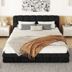 Letto matrimoniale imbottito a piattaforma per camera da letto
