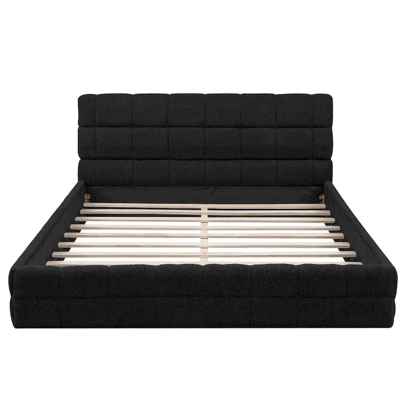 Letto matrimoniale imbottito a piattaforma per camera da letto