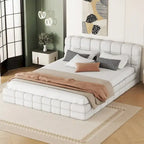Letto matrimoniale imbottito a piattaforma per camera da letto