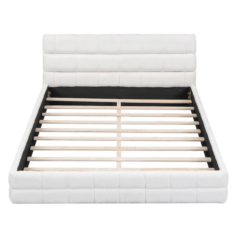 Letto matrimoniale imbottito a piattaforma per camera da letto