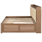 Divano letto in legno a grandezza naturale con porte USB e cassetti