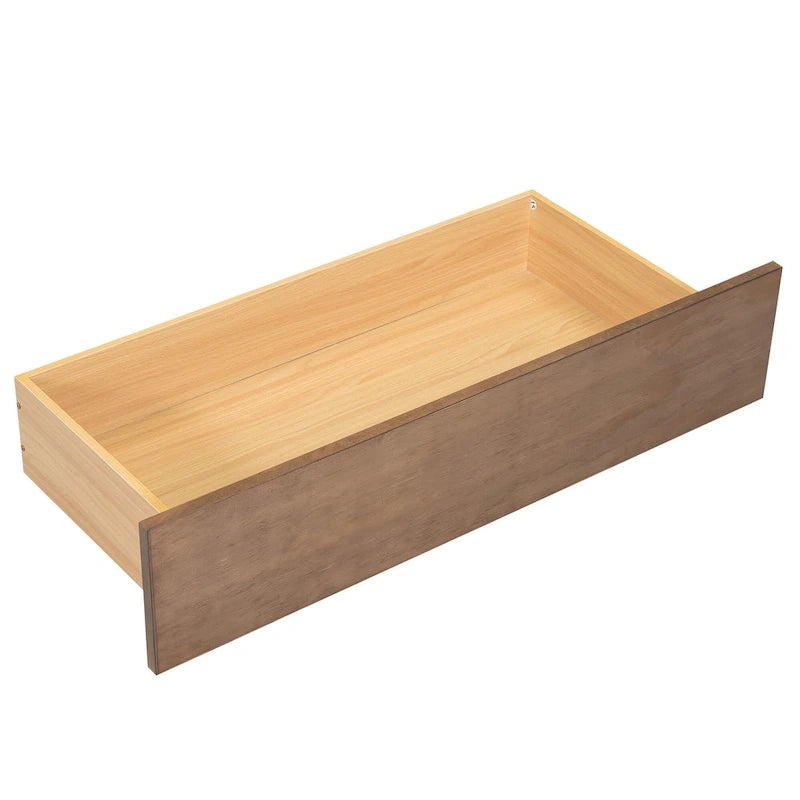 Divano letto in legno a grandezza naturale con porte USB e cassetti