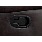 Poltrona reclinabile manuale Jake da 104 cm con scorrimento, imbottitura trapuntata, similpelle marrone scuro