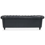 Divano Chesterfield a 3 posti con braccioli arrotolati in PU da 84,65".