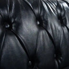 Divano Chesterfield a 3 posti con braccioli arrotolati in PU da 84,65".