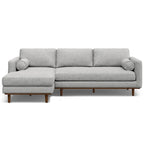 Divano Sezionale a L Moderno Metà Secolo con Chaise, 259 cm, Lato Sinistro