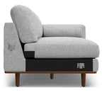 Divano Sezionale a L Moderno Metà Secolo con Chaise, 259 cm, Lato Sinistro