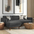 Divano Sezionale a L Moderno Metà Secolo con Chaise, 259 cm, Lato Sinistro