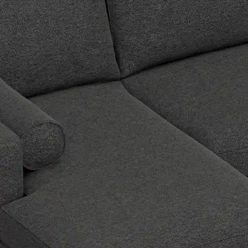 Divano Sezionale a L Moderno Metà Secolo con Chaise, 259 cm, Lato Sinistro