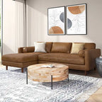 Divano Sezionale a L Moderno Metà Secolo con Chaise, 259 cm, Lato Sinistro
