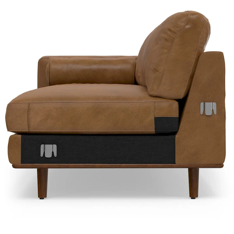 Divano Sezionale a L Moderno Metà Secolo con Chaise, 259 cm, Lato Sinistro