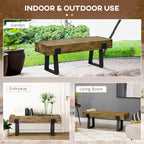 Panca da giardino con gambe in metallo