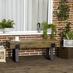 Panca da giardino con gambe in metallo
