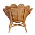 Sedia accento floreale in rattan Bohémien Honey