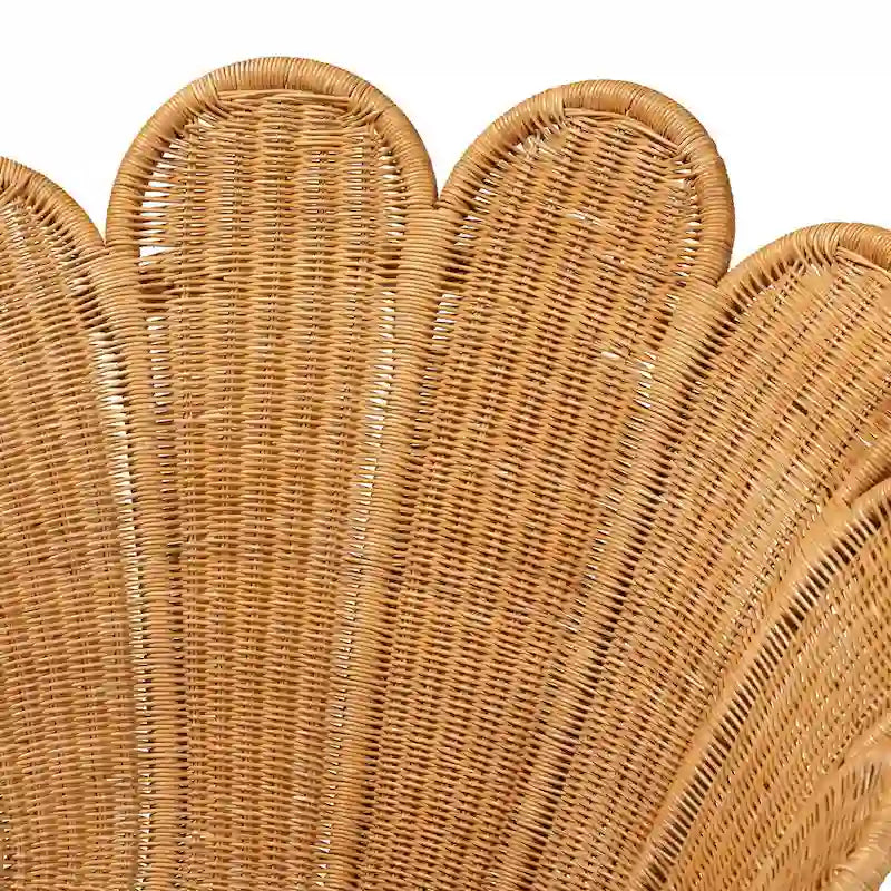 Sedia accento floreale in rattan Bohémien Honey