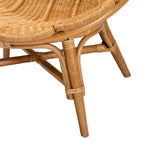 Sedia accento floreale in rattan Bohémien Honey